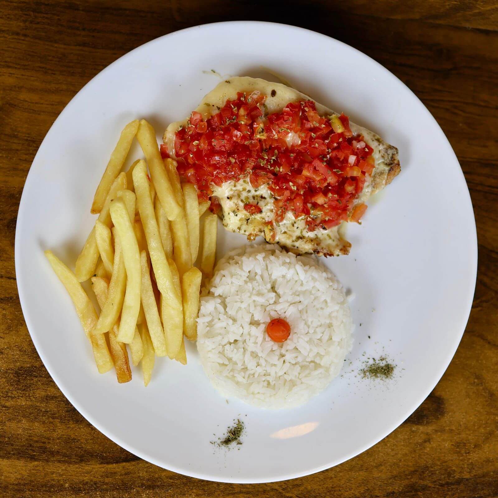 Filé de frango à pizzaiolo (2ª a 6ª, das 11 às 15h)