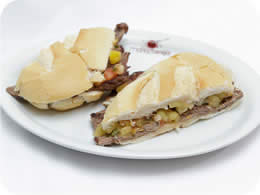 Contra Filet com vinagrete