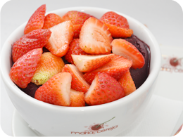 Açai na tigela com 1 fruta
