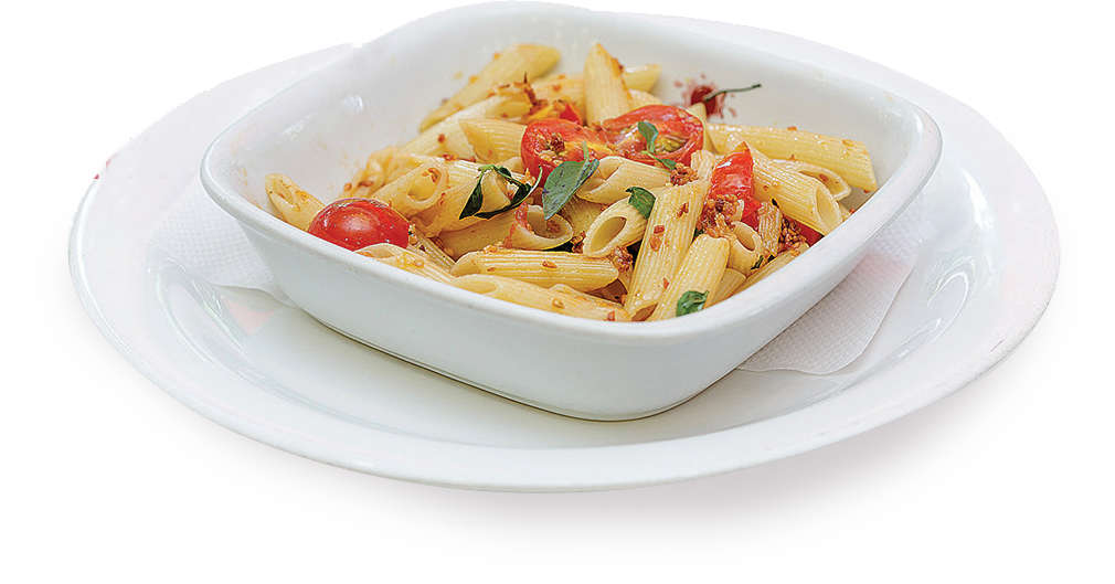 Penne ao alho e óleo (2ª a 6ª, das 11 às 15h)